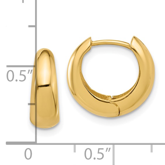 Gold Graduating Hinged Hoop Earrings
