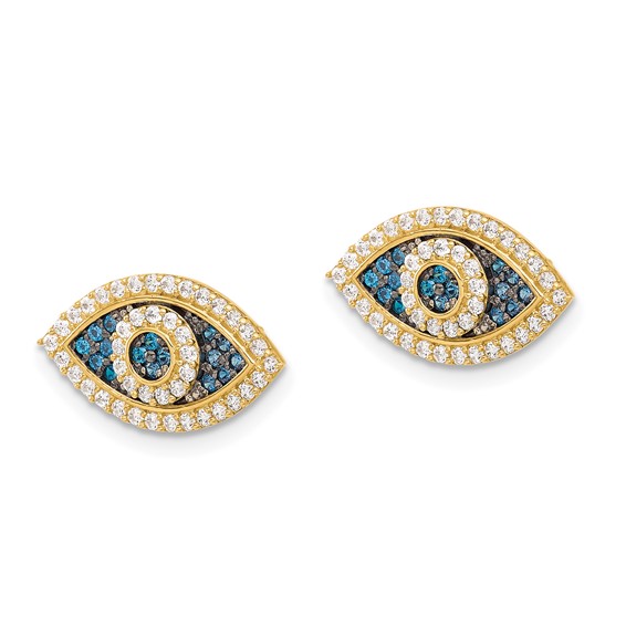 Gold Evil Eye Earrings