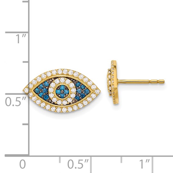 Gold Evil Eye Earrings