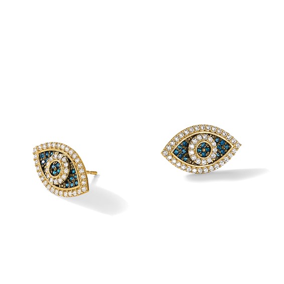 Gold Evil Eye Earrings