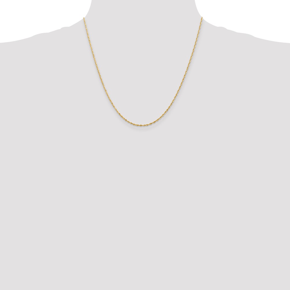 10k 1.5mm Extra-Light D/C Rope Chain (10EX012-20)