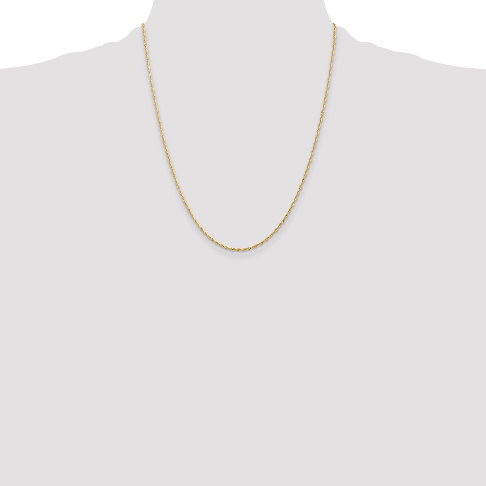 10k 1.5mm Extra-Light D/C Rope Chain (10EX012-22)