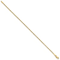 10K 1.5mm Yellow Gold Ultra D C Lightweight Rope Chain view 2