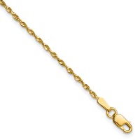 10K 1.5mm Yellow Gold Ultra D C Lightweight Rope Chain view 1