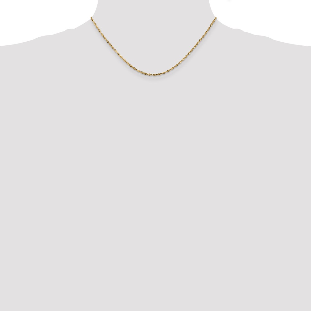 10k 1.8mm Extra-Light D/C Rope Chain (10EX014-16)