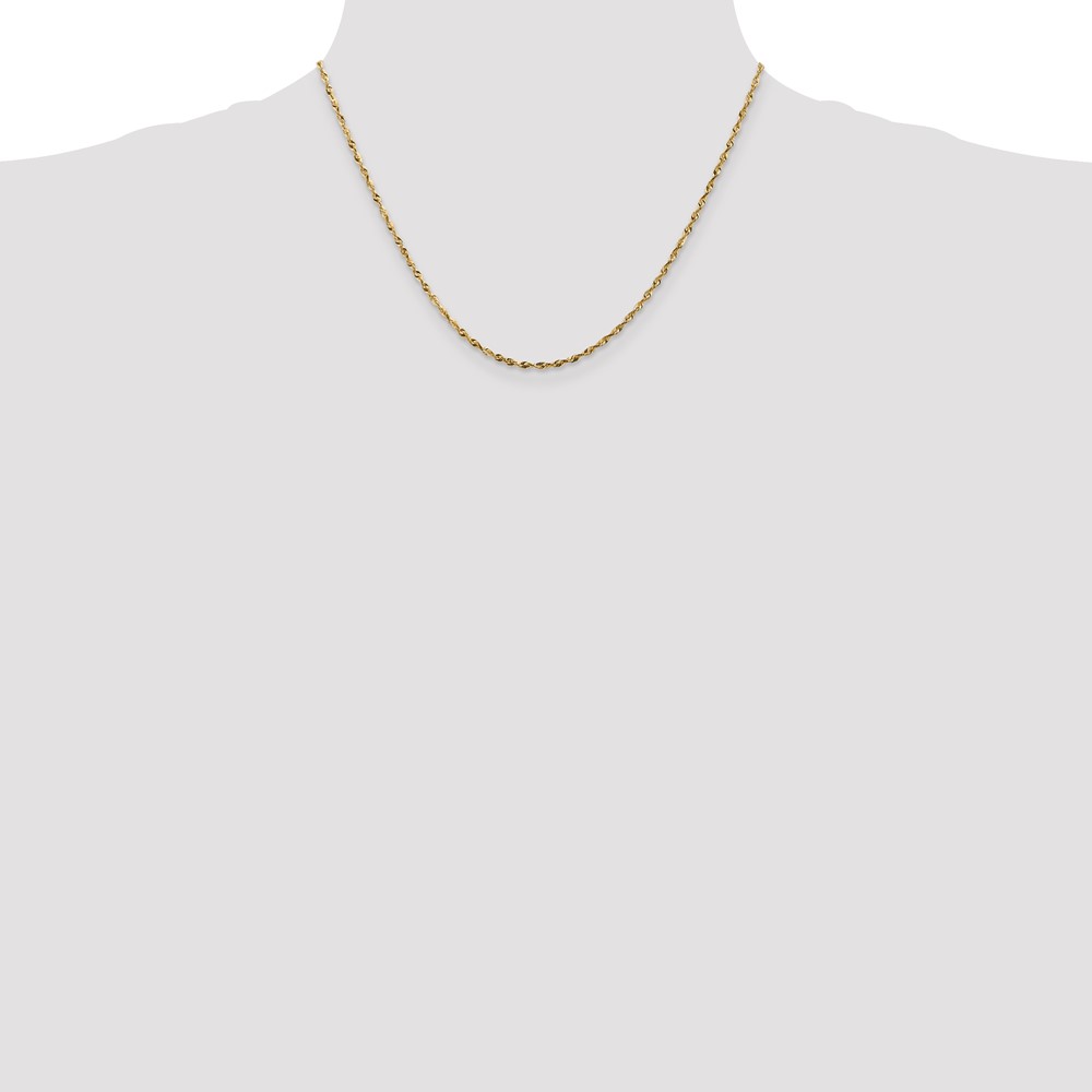10k 1.8mm Extra-Light D/C Rope Chain (10EX014-18)