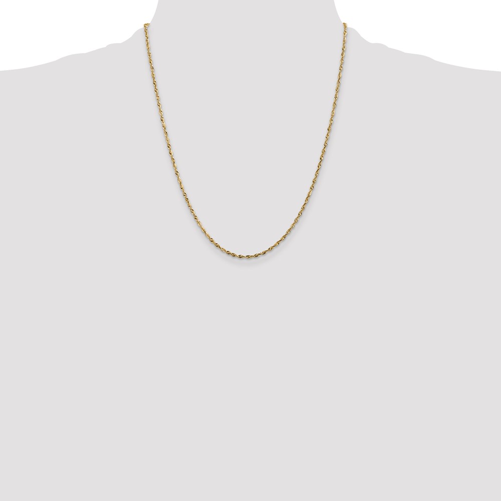 10k 1.8mm Extra-Light D/C Rope Chain (10EX014-22)