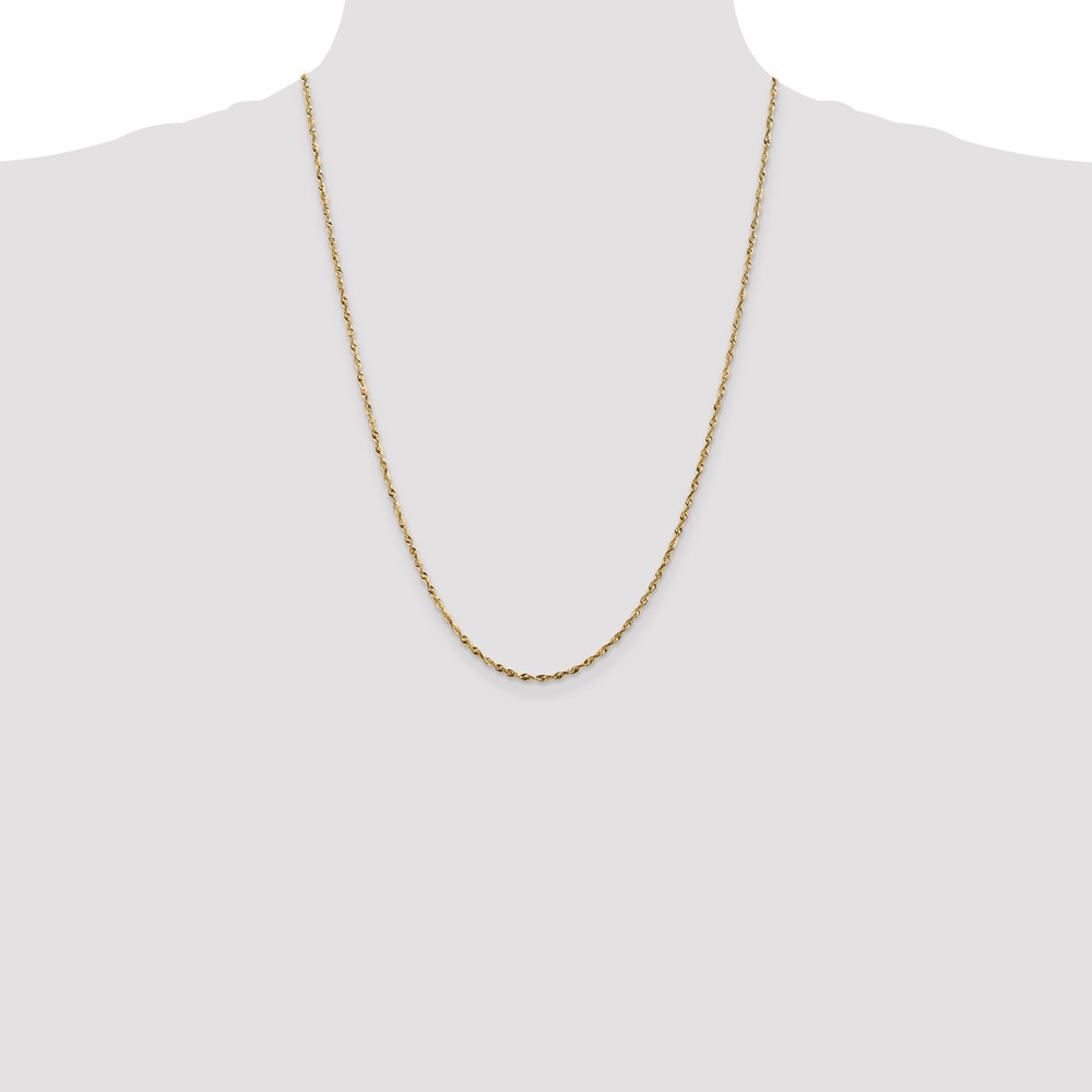 10k 1.8mm Extra-Light D/C Rope Chain (10EX014-24)