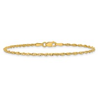 10K 1.8mm Yellow Gold Ultra D C Lightweight Rope Chain view 4