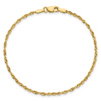 10K 1.8mm Yellow Gold Ultra D C Lightweight Rope Chain view 5