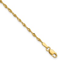 10K 1.8mm Yellow Gold Ultra D C Lightweight Rope Chain view 1