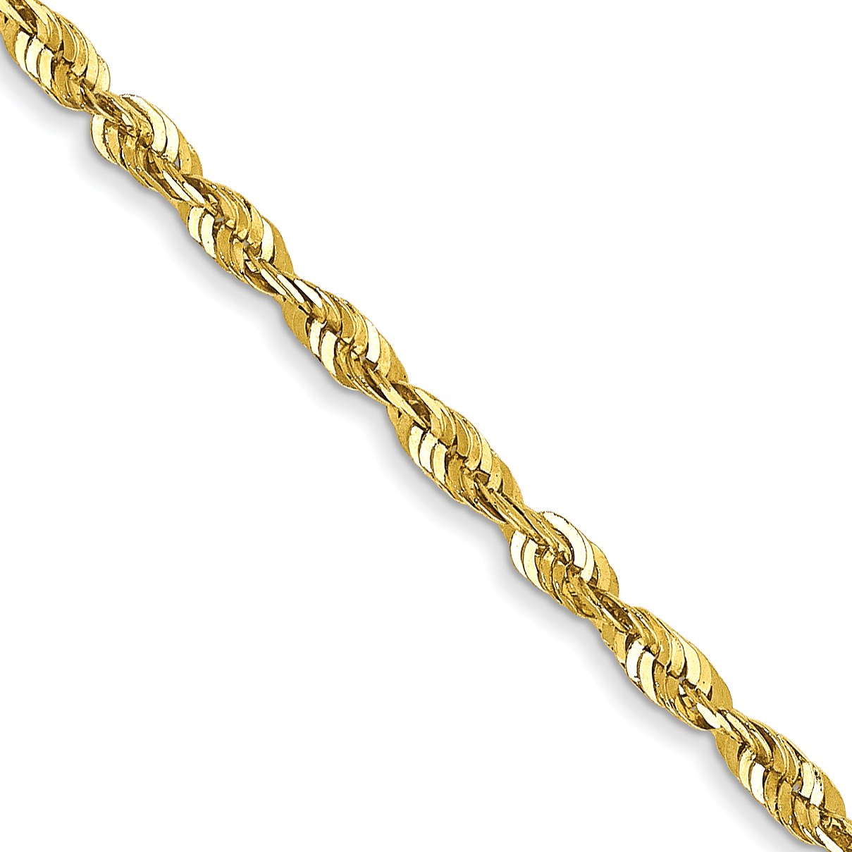 10k 1.8mm Extra-Light D/C Rope Chain (10EX014-30)