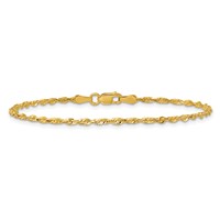10K 2.0mm Yellow Gold Ultra D C Lightweight Rope Chain view 4