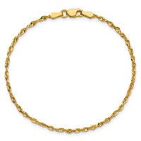 10K 2.0mm Yellow Gold Ultra D C Lightweight Rope Chain view 5
