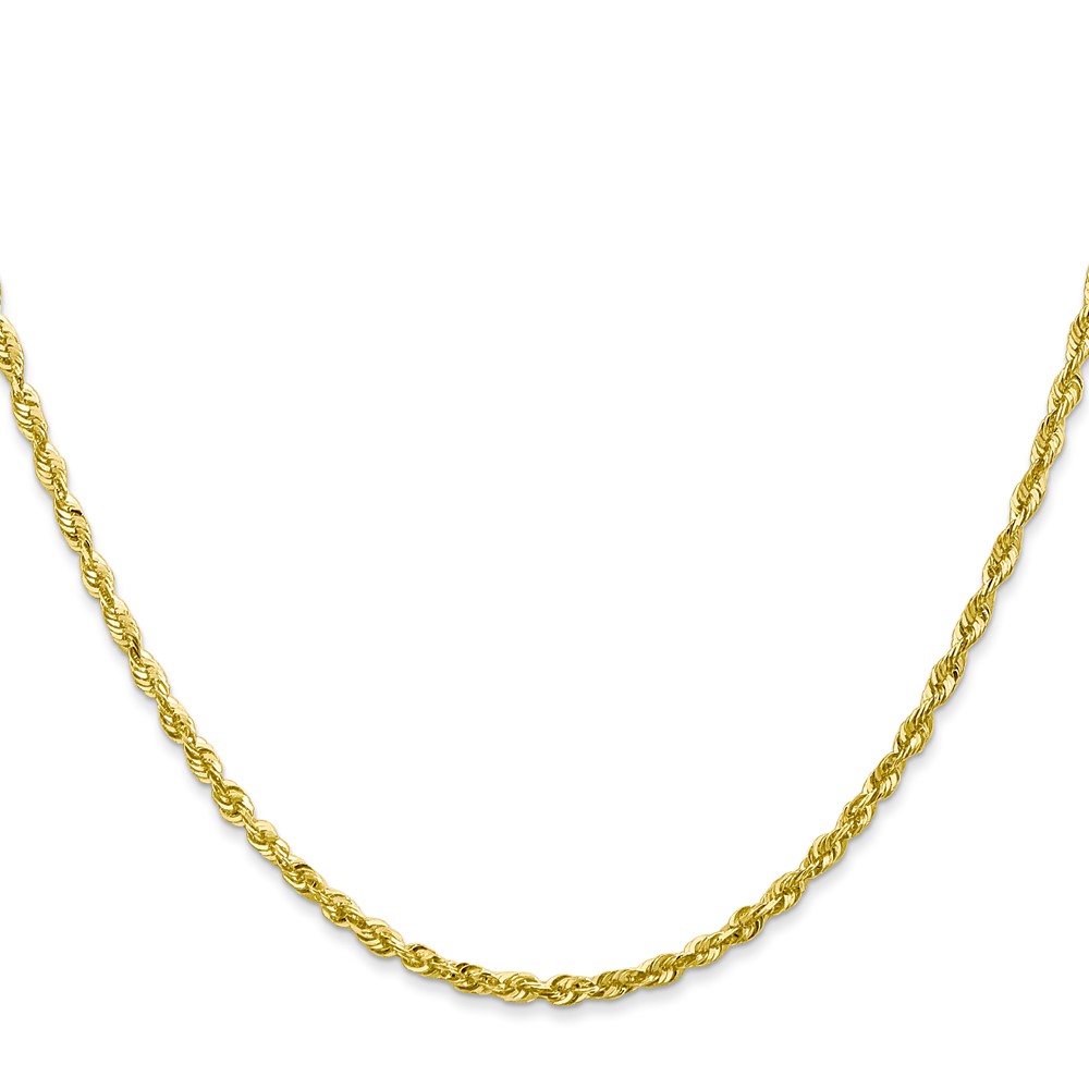 10k 2.25mm Extra-Light Diamond Cut Rope Chain (10EX018-24)