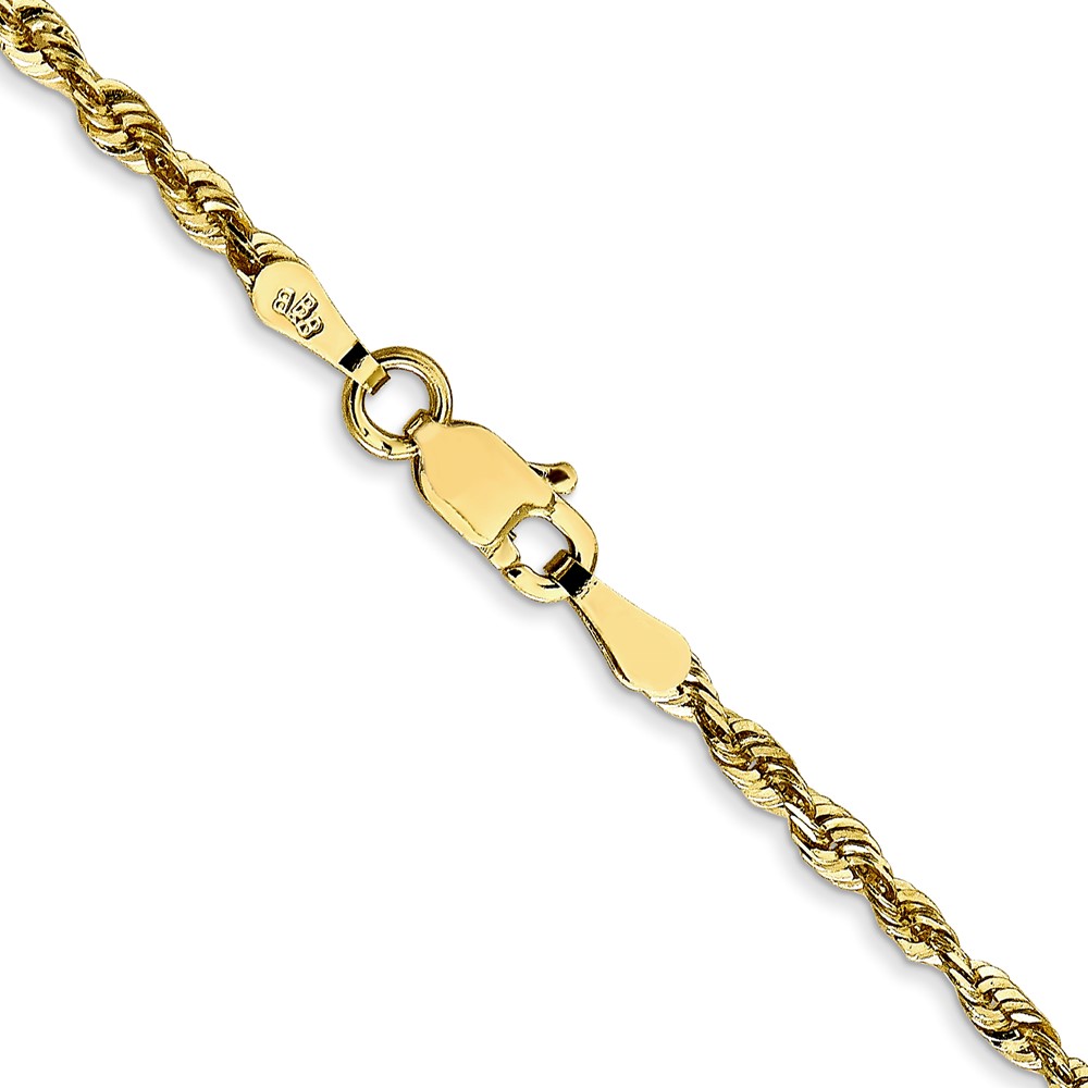 10k 2.25mm Extra-Light Diamond Cut Rope Chain (10EX018-24)