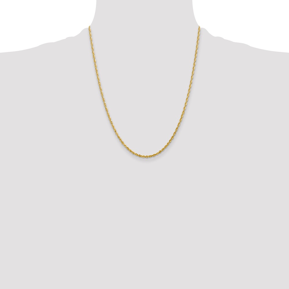 10k 2.25mm Extra-Light D/C Rope Chain (10EX018-22)