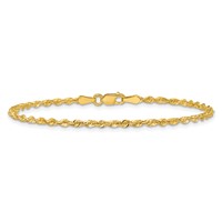 10K 2.25mm Yellow Gold Ultra D C Lightweight Rope Chain view 4