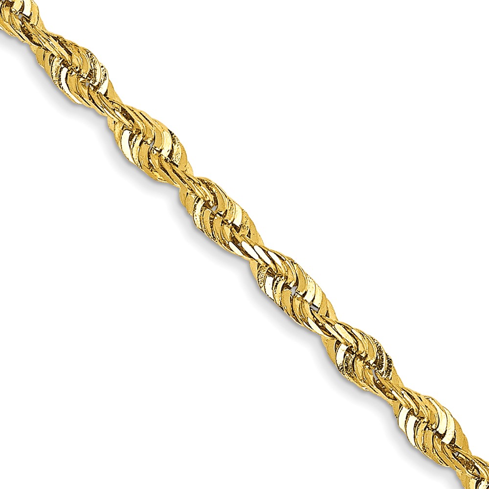 10k 2.25mm Extra-Light Diamond Cut Rope Chain (10EX018-24)
