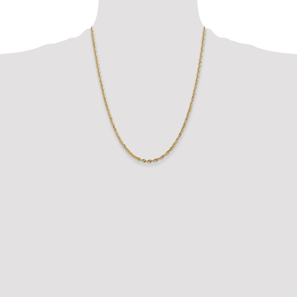 10k 2.50mm Extra-Light D/C Rope Chain (10EX021-22)