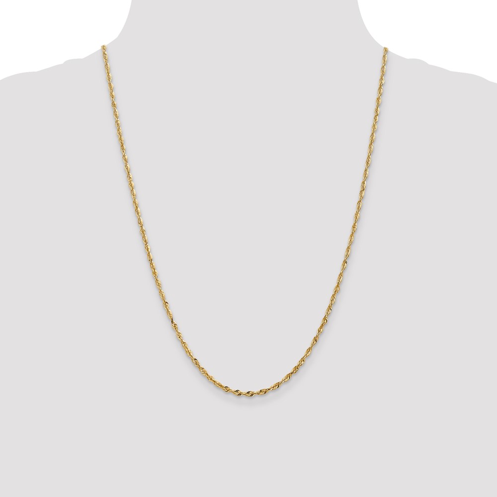 10k 2.50mm Extra-Light D/C Rope Chain (10EX021-24)