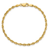 10K 2.75mm Yellow Gold Ultra D C Lightweight Rope Chain view 5