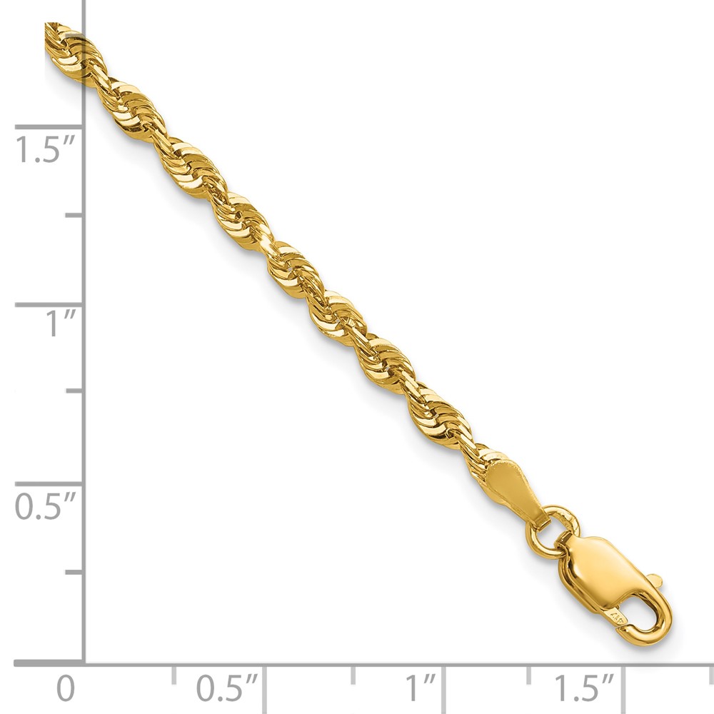 10k 2.75mm Extra-Light D/C Rope Chain (10EX023-7)