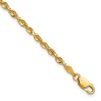 10K 2.75mm Yellow Gold Ultra D C Lightweight Rope Chain view 1