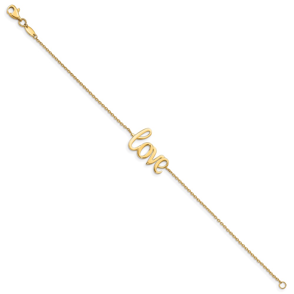 10K Polished LOVE Bracelet (10FB1427-7)