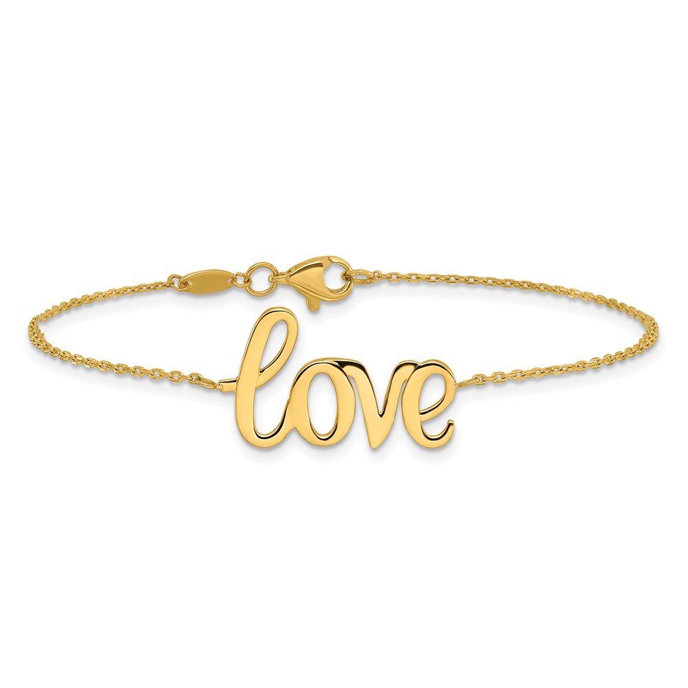 10K Polished LOVE Bracelet (10FB1427-7)