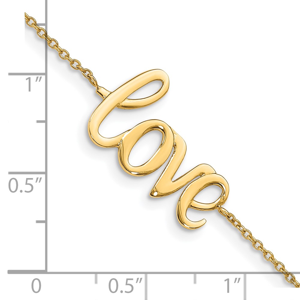 10K Polished LOVE Bracelet (10FB1427-7)