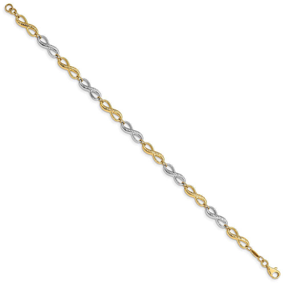 10k Two-tone Infinity Symbol Bracelet (10FB1521-7.5)