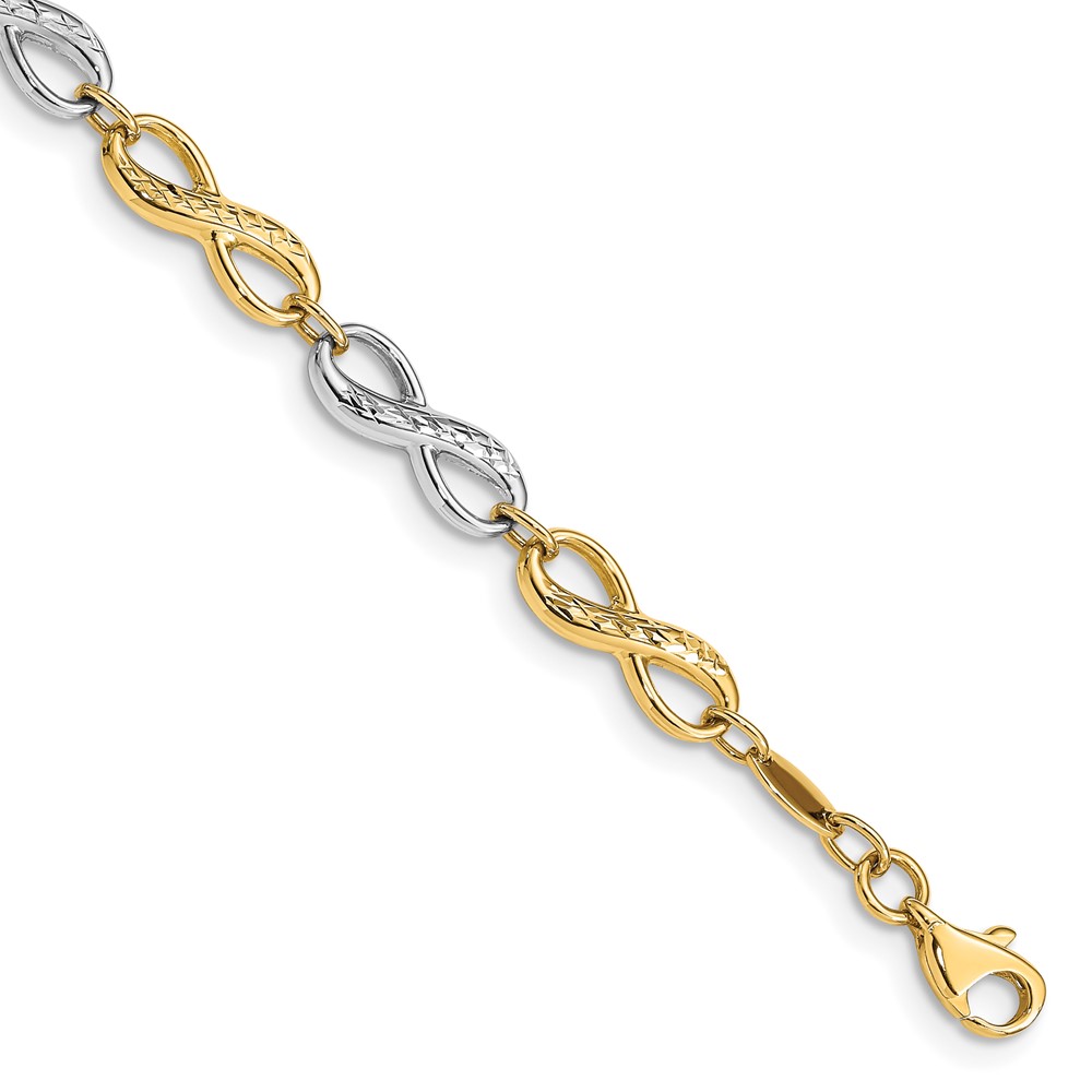 10k Two-tone Infinity Symbol Bracelet (10FB1521-7.5)