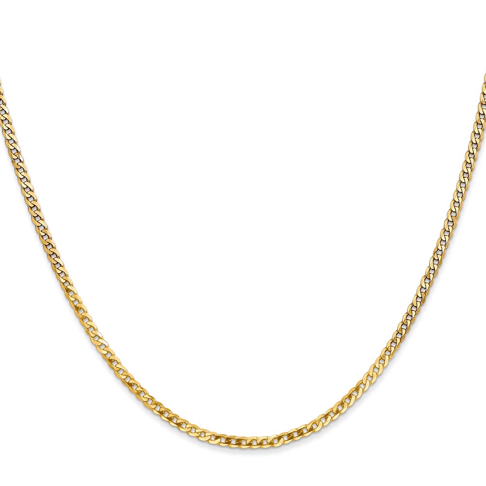 10k 2.2mm Flat Beveled Curb Chain (10FBU060-16)