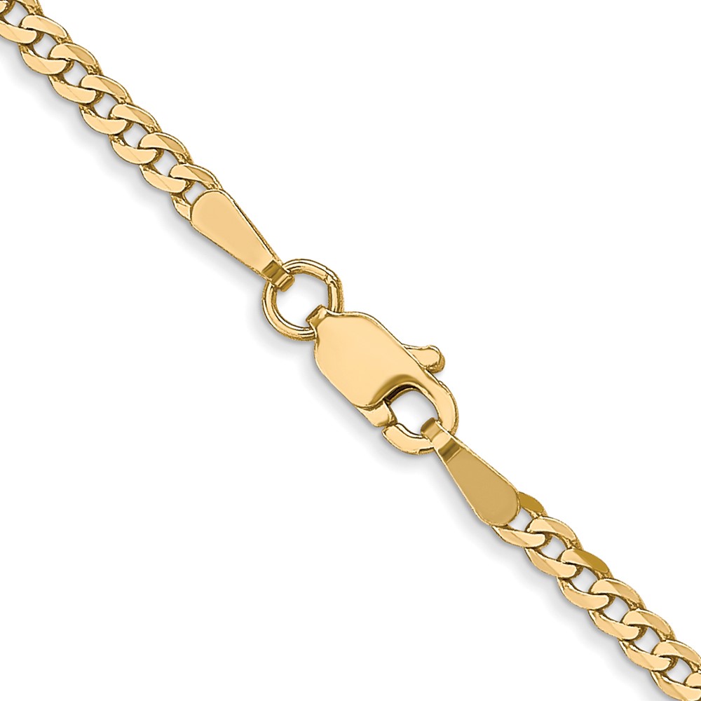 10k 2.2mm Flat Beveled Curb Chain (10FBU060-16)
