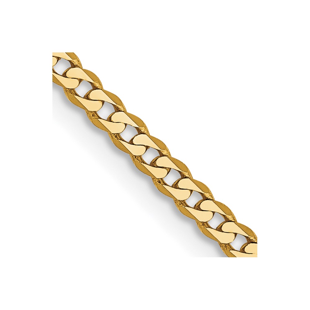 10k 2.2mm Flat Beveled Curb Chain (10FBU060-16)