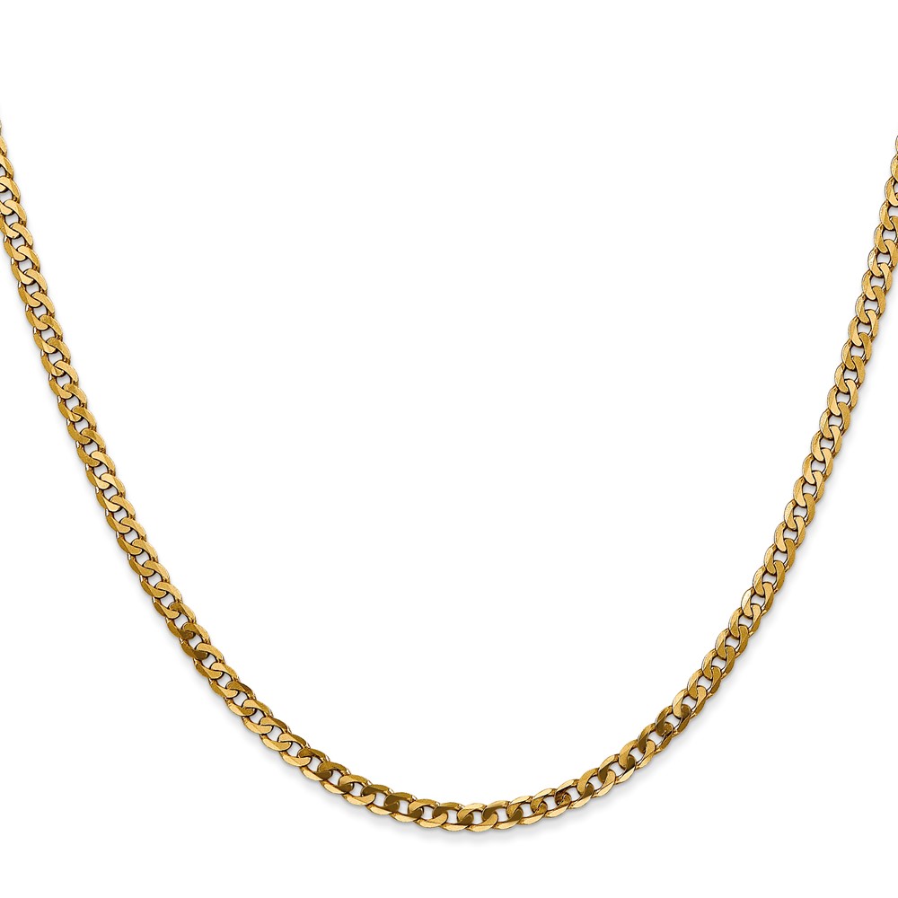 10k 2.9mm Flat Beveled Curb Chain (10FBU080-22)