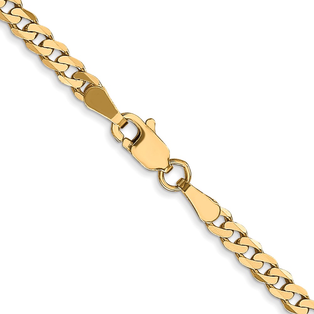 10k 2.9mm Flat Beveled Curb Chain (10FBU080-22)