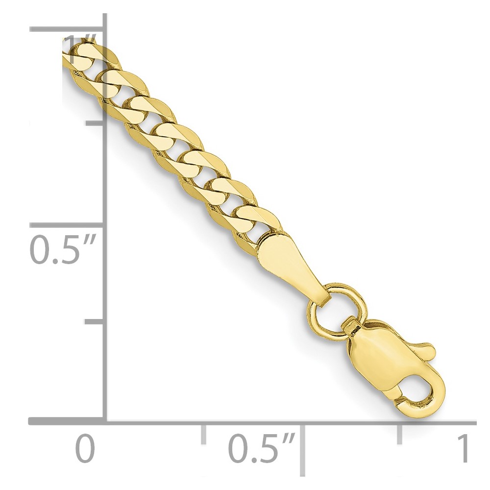 10k 2.9mm Flat Beveled Curb Chain (10FBU080-7)