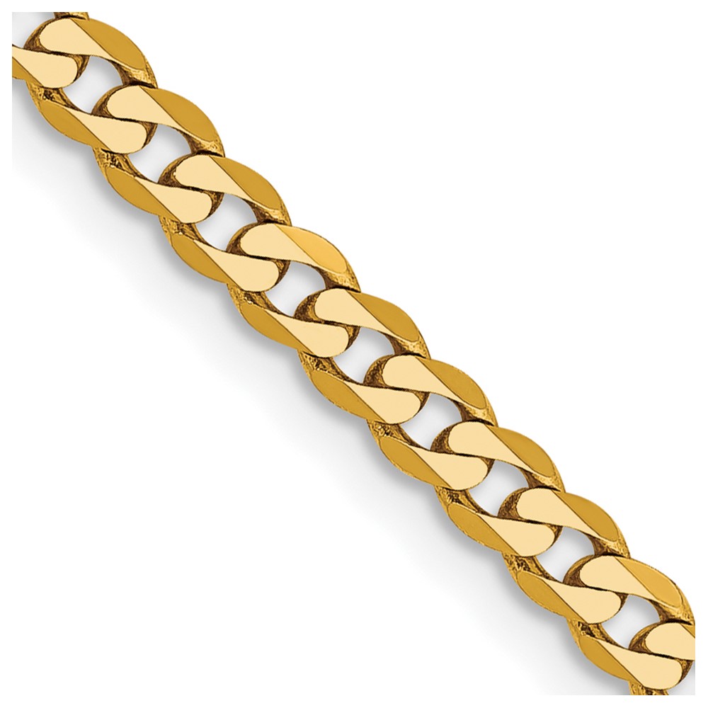 10k 2.9mm Flat Beveled Curb Chain (10FBU080-16)