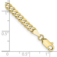 10K 3.9mm Flat Beveled Curb Chain view 2