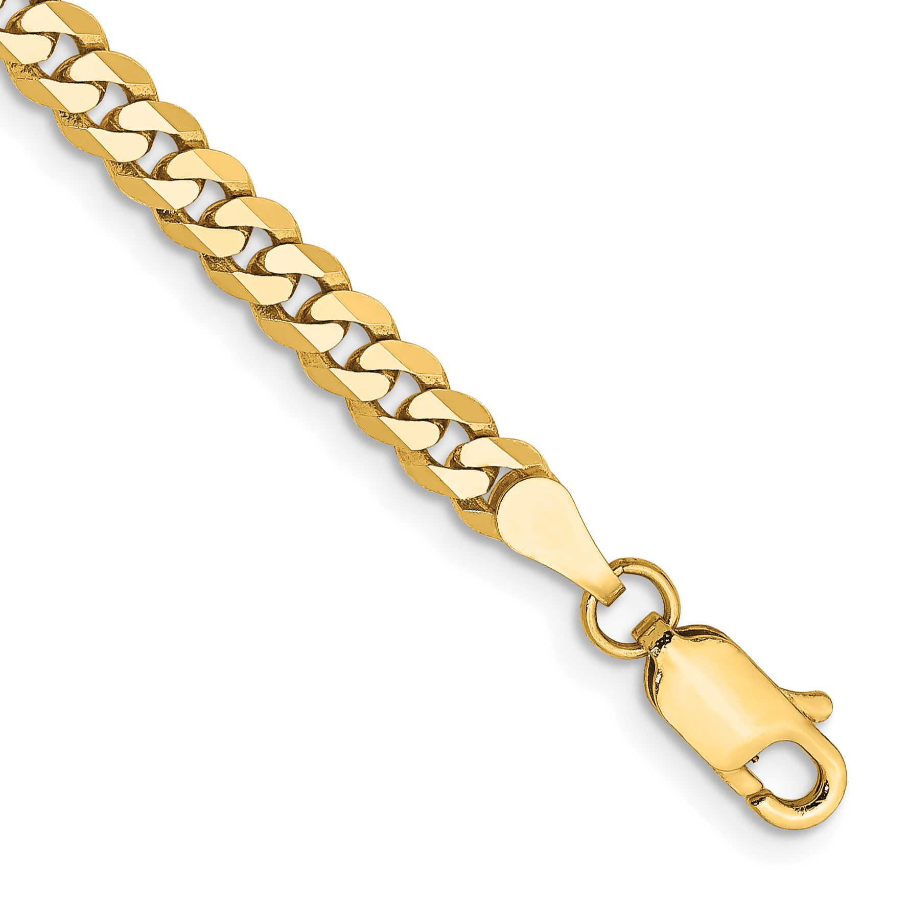 10k 3.9mm Flat Beveled Curb Chain (10FBU100-7)