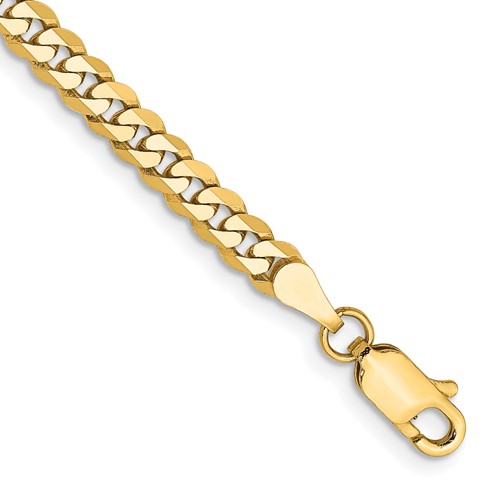 10K 3.9mm Flat Beveled Curb Chain