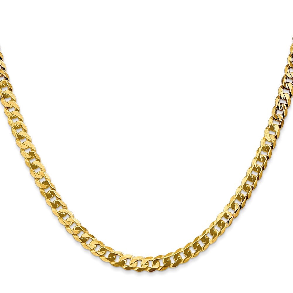 10k 4.75mm Flat Beveled Curb Chain (10FBU120-22)