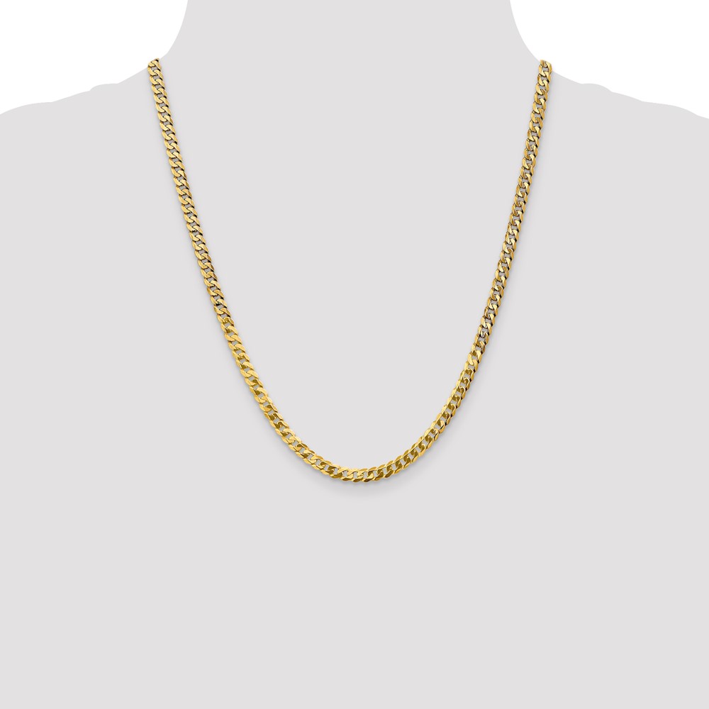 10k 4.75mm Flat Beveled Curb Chain (10FBU120-22)