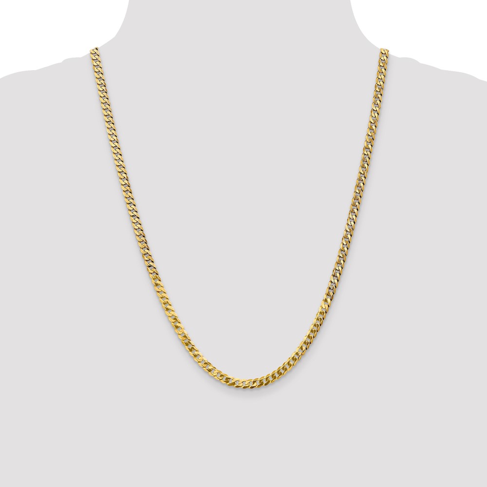 10k 4.75mm Flat Beveled Curb Chain (10FBU120-24)