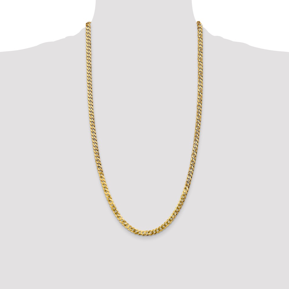 10k 4.75mm Flat Beveled Curb Chain (10FBU120-28)