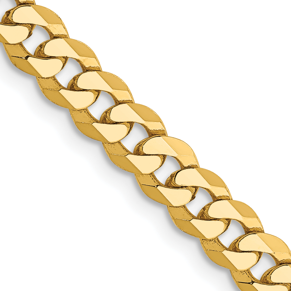 10k 4.75mm Flat Beveled Curb Chain (10FBU120-18)