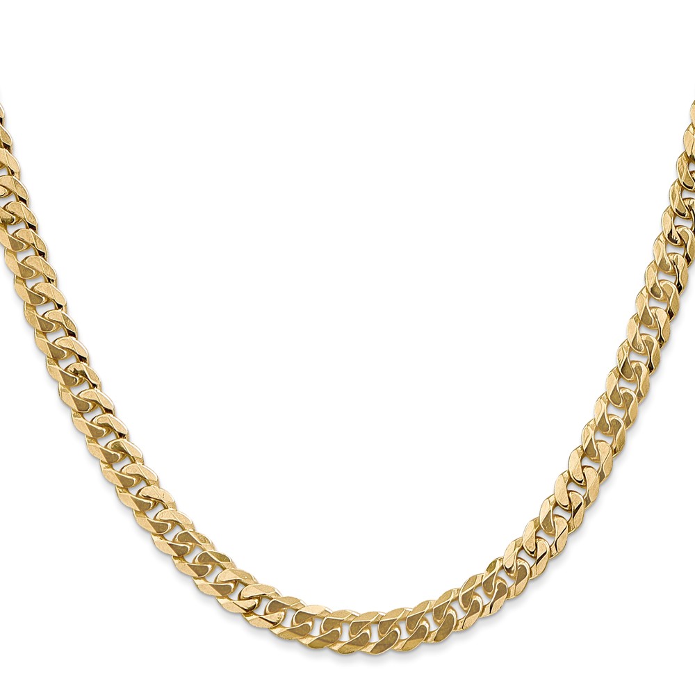 10k 5.75mm Flat Beveled Curb Chain (10FBU140-18)