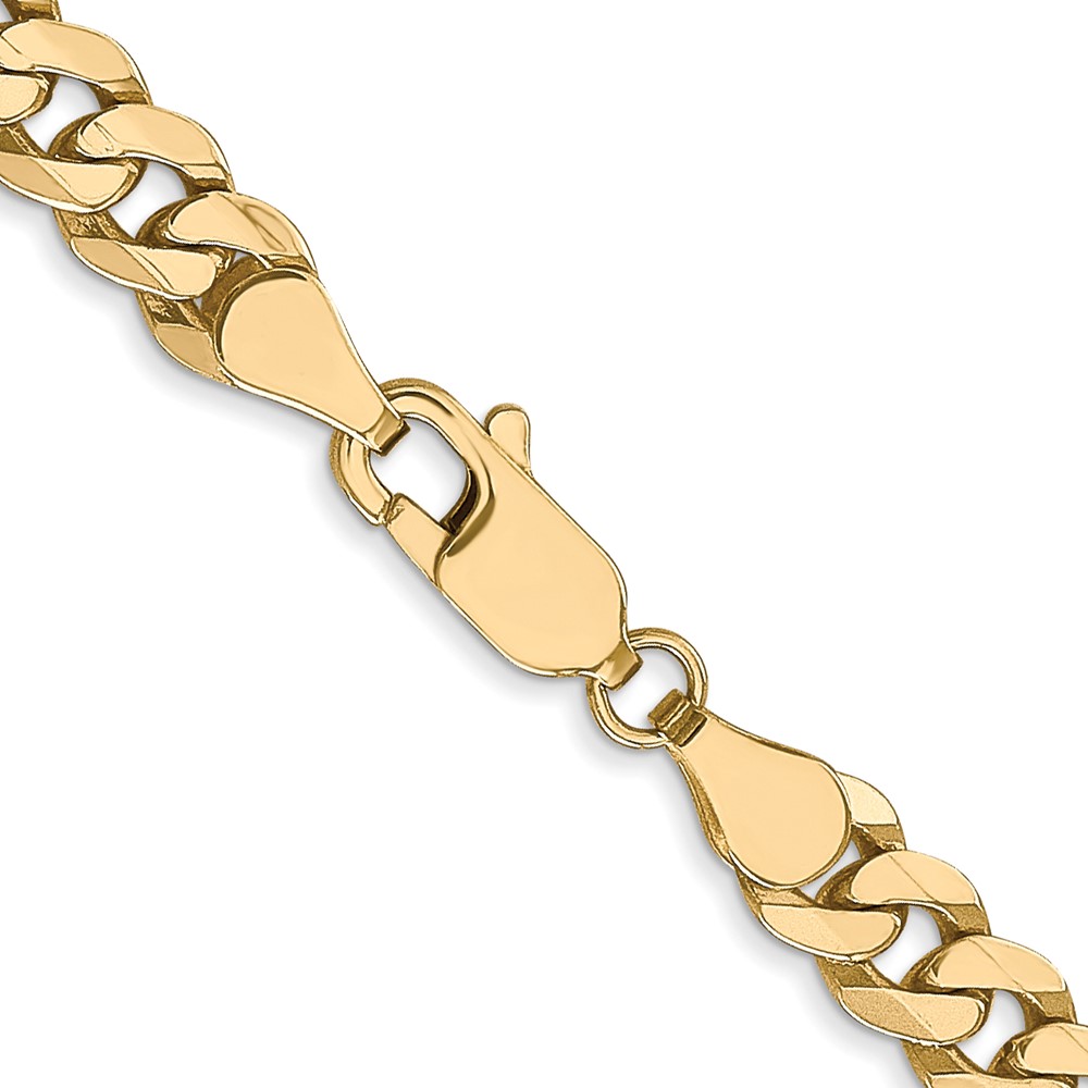 10k 5.75mm Flat Beveled Curb Chain (10FBU140-18)